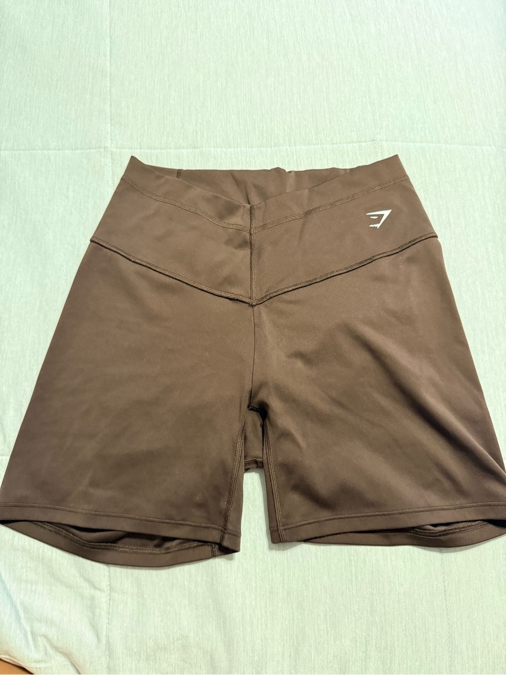 Gymshark Women's Chocolate Brown High-Rise V-Waist Biker Shorts